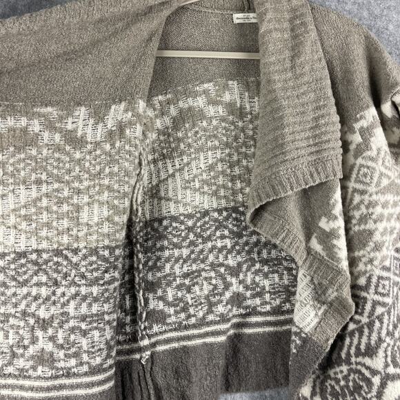 Abercrombie Fitch Wool Blend Cardigan Womens Small Beige Patterned Boho Aztec - Picture 5 of 14